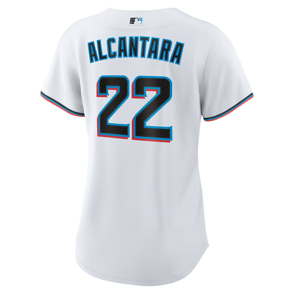 Sandy Alcantara Miami Marlins Women's Home Replica Player Jersey White | Nike