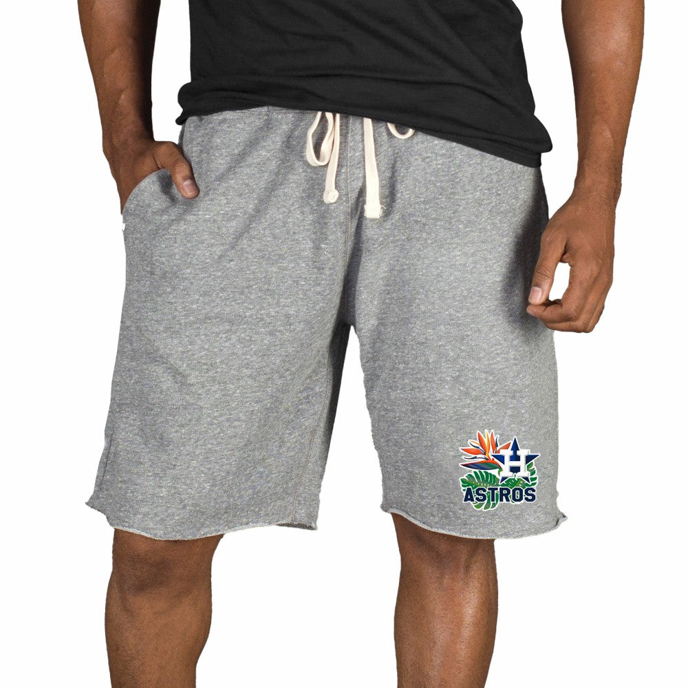 Houston Astros Concepts Sport Mainstream Tri-Blend Shorts Gray