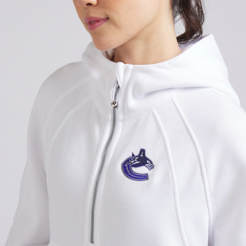 Vancouver Canucks lululemon Women's Scuba Oversized Half-Zip Hoodie White