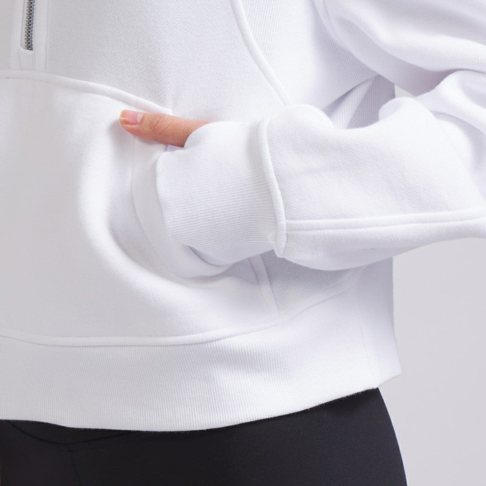 Vancouver Canucks lululemon Women's Scuba Oversized Half-Zip Hoodie White
