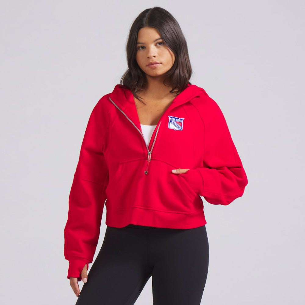 New York Rangers lululemon Women's Scuba Oversized Half-Zip Hoodie True Red