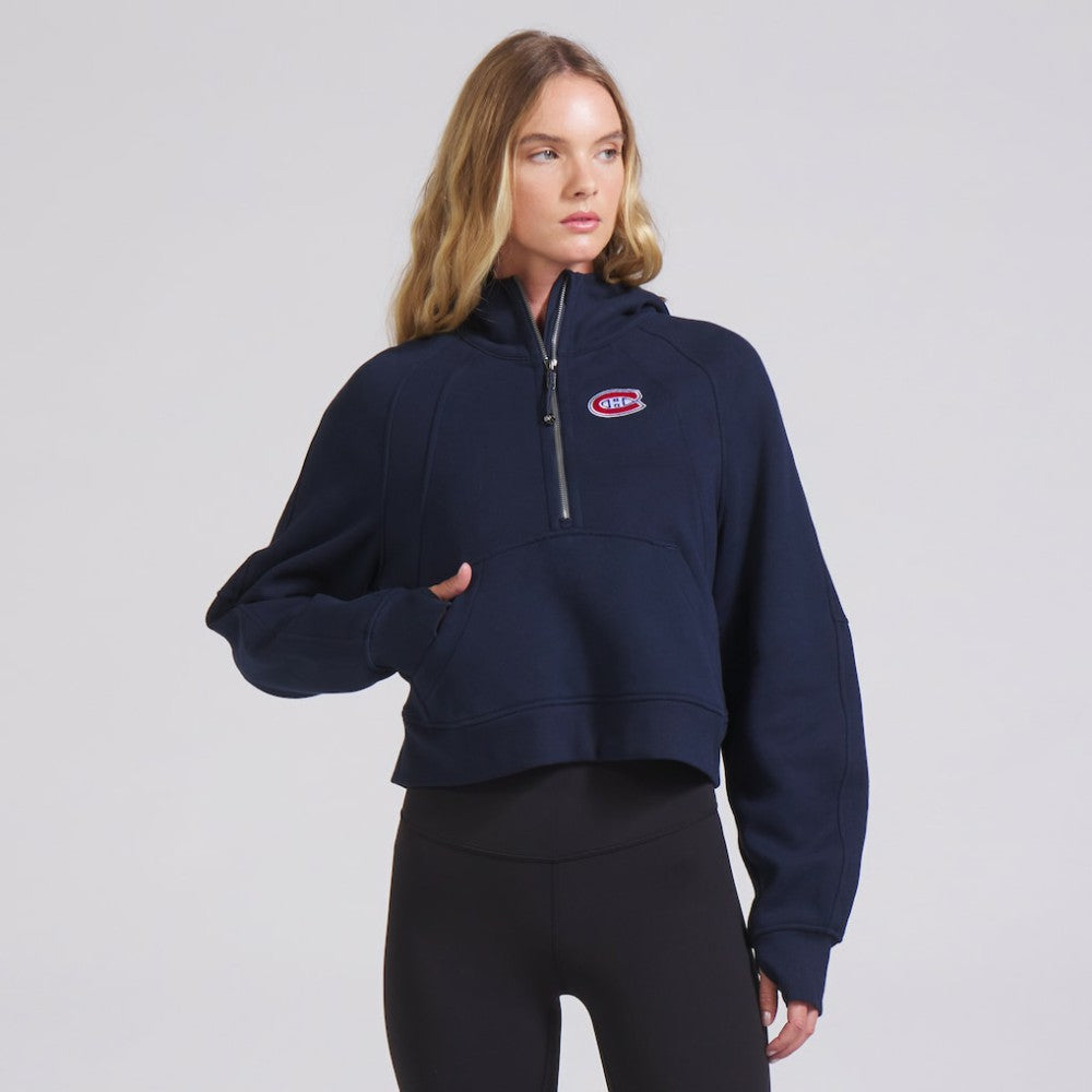 Montreal Canadiens lululemon Women's Scuba Oversized Half-Zip Hoodie True Navy