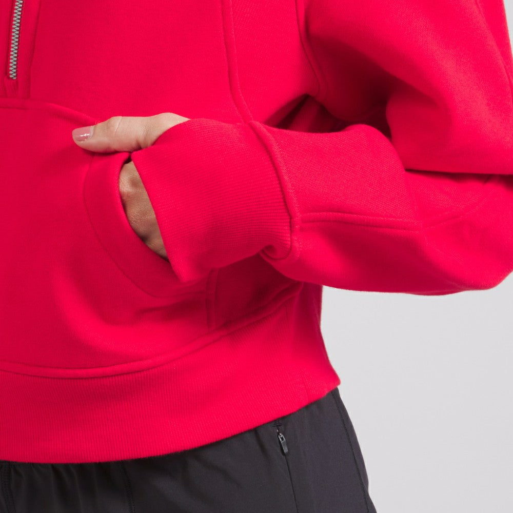 Chicago Blackhawks lululemon Women's Scuba Oversized Half-Zip Hoodie True Red