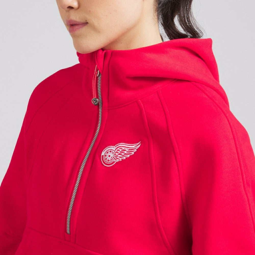 Detroit Red Wings lululemon Women's Scuba Oversized Half-Zip Hoodie True Red