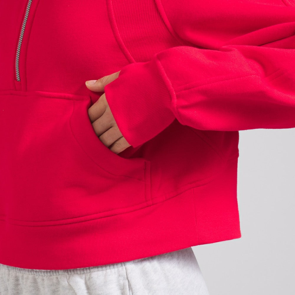 Detroit Red Wings lululemon Women's Scuba Oversized Half-Zip Hoodie True Red