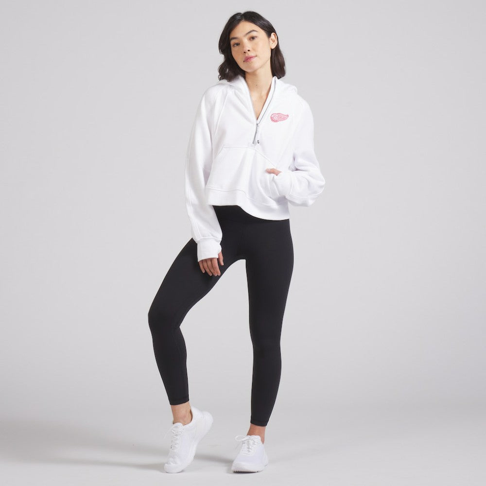 Detroit Red Wings lululemon Women's Scuba Oversized Half-Zip Hoodie White
