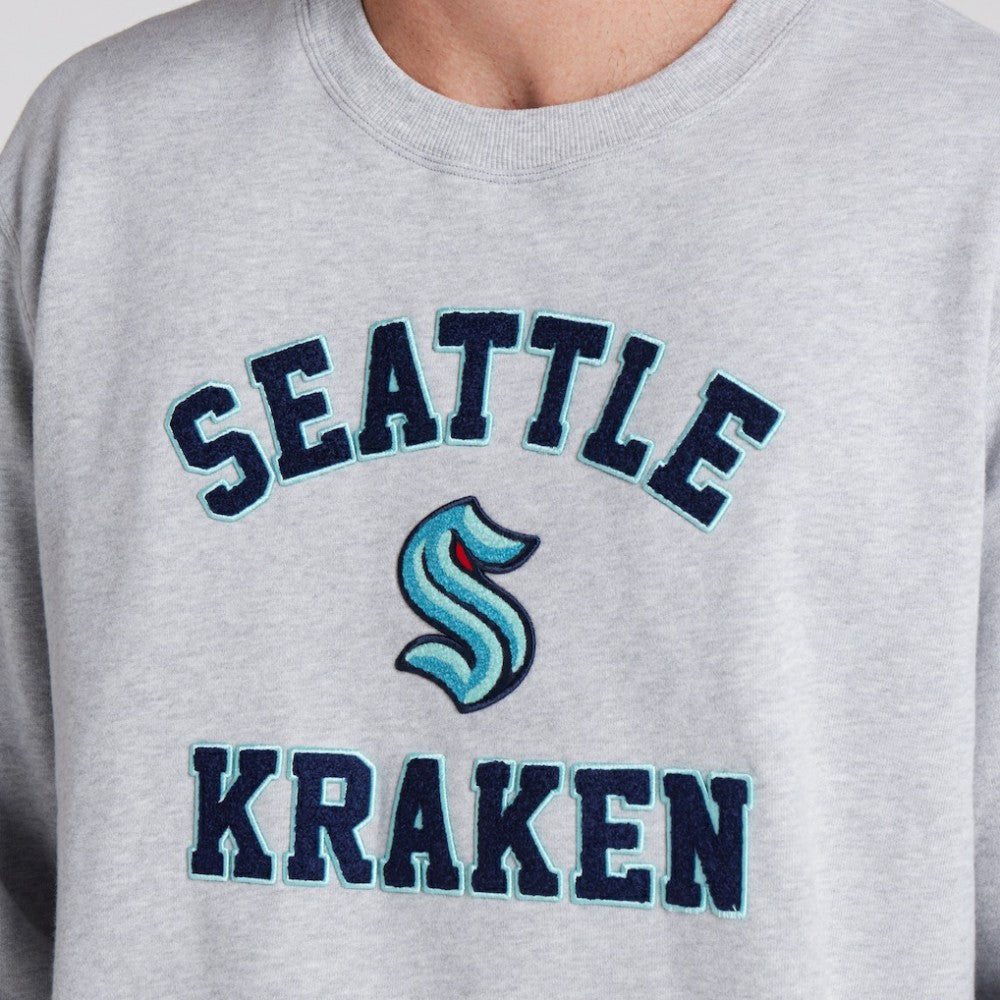 Seattle Kraken lululemon Steady State Crew Heathered Core Ultra Light Grey