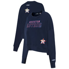 Houston Astros Pro Standard Women's Game Day Classics Crewneck Pullover Sweatshirt Navy
