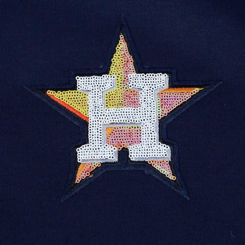 Houston Astros Pro Standard Women's Game Day Classics Crewneck Pullover Sweatshirt Navy