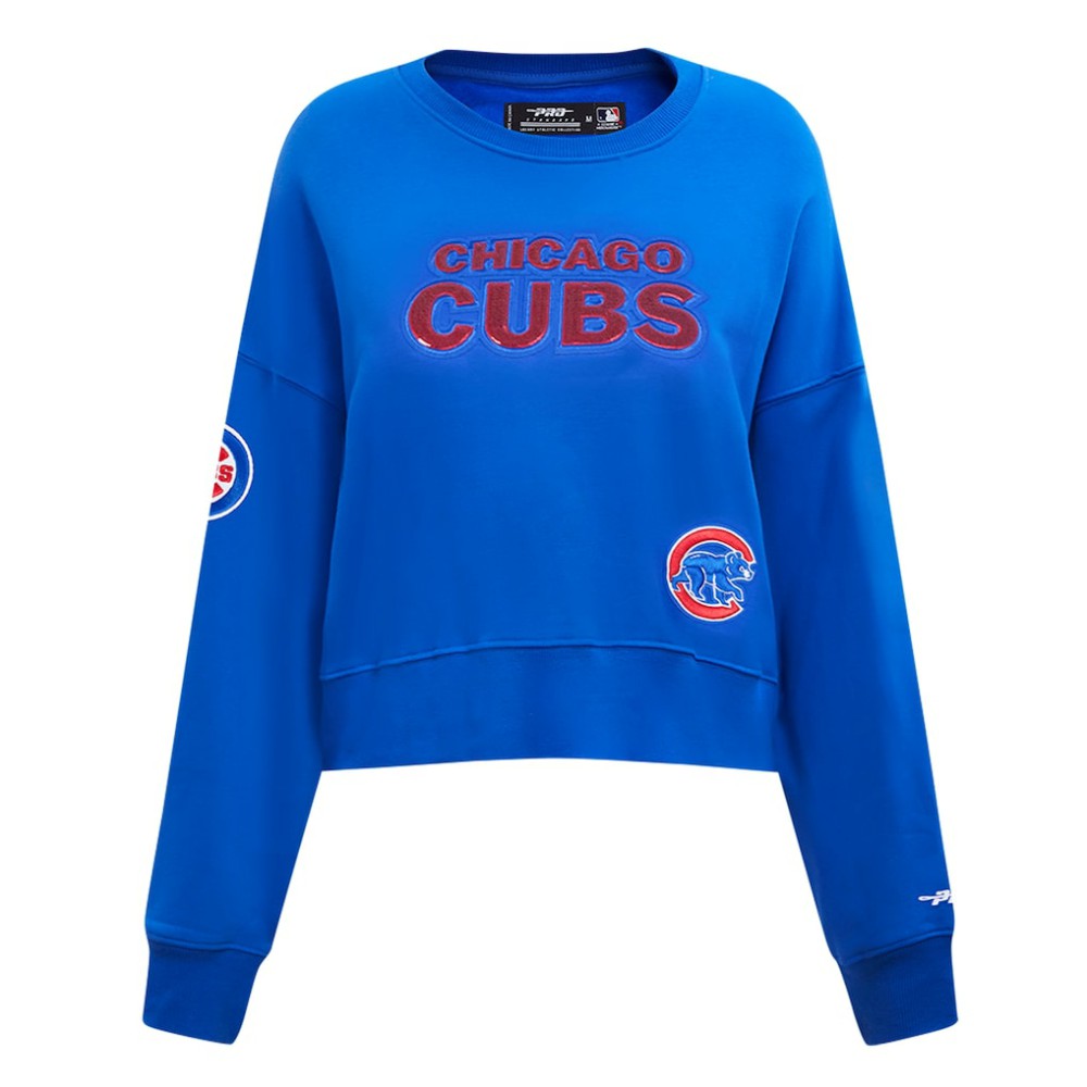 Chicago Cubs Pro Standard Women's Game Day Classics Crewneck Pullover Sweatshirt Royal