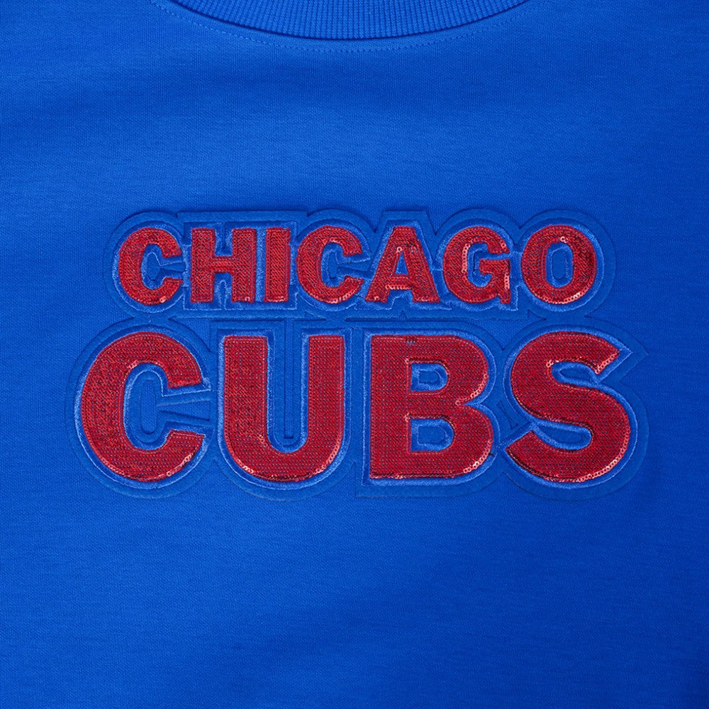 Chicago Cubs Pro Standard Women's Game Day Classics Crewneck Pullover Sweatshirt Royal