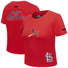 St. Louis Cardinals Pro Standard Women's Game Day Classics Baby Doll Cropped T-Shirt Red