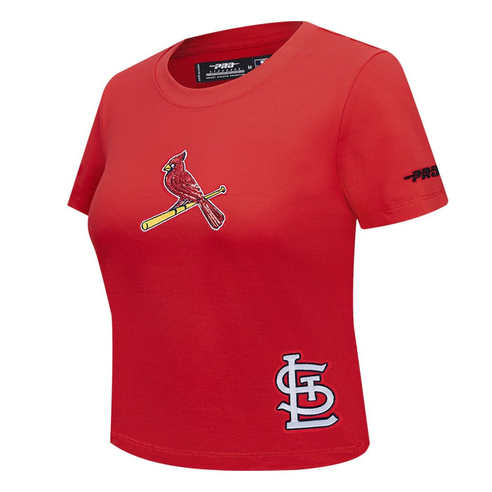 St. Louis Cardinals Pro Standard Women's Game Day Classics Baby Doll Cropped T-Shirt Red