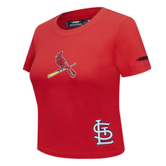 St. Louis Cardinals Pro Standard Women's Game Day Classics Baby Doll Cropped T-Shirt Red