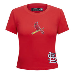 St. Louis Cardinals Pro Standard Women's Game Day Classics Baby Doll Cropped T-Shirt Red