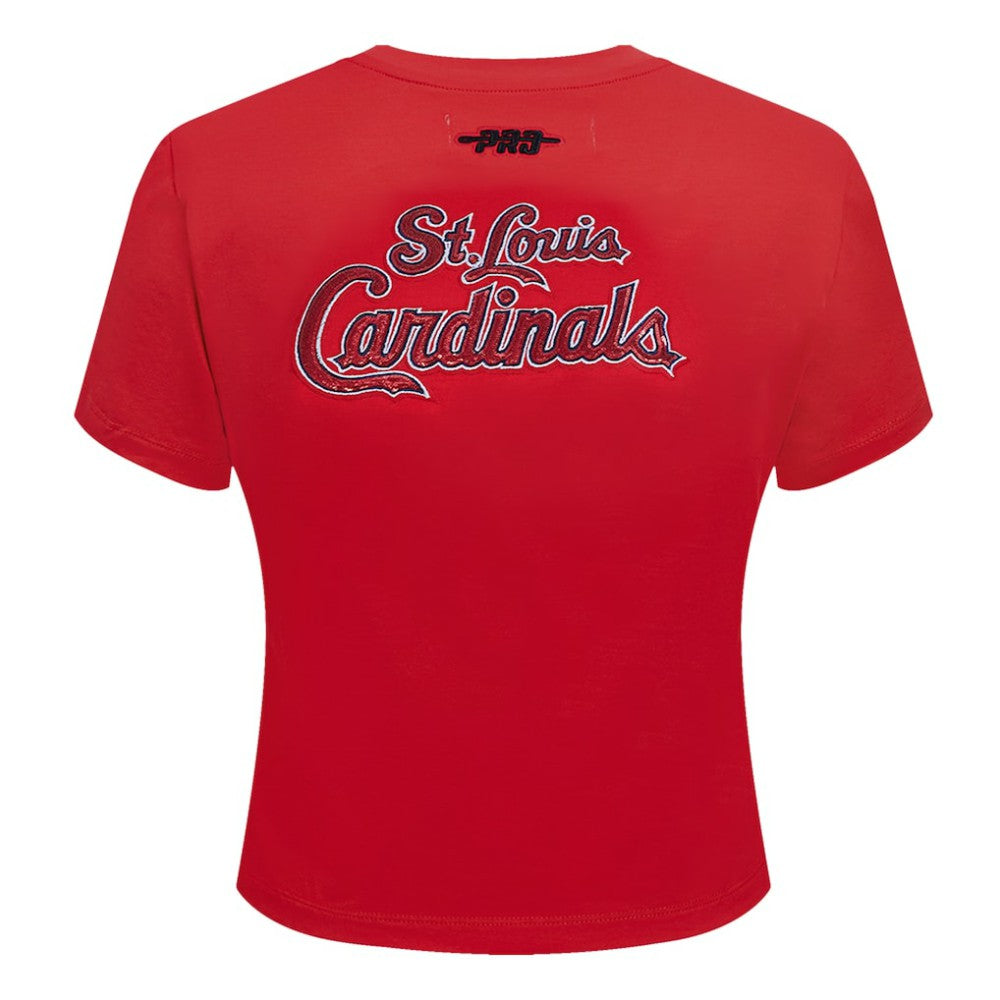 St. Louis Cardinals Pro Standard Women's Game Day Classics Baby Doll Cropped T-Shirt Red