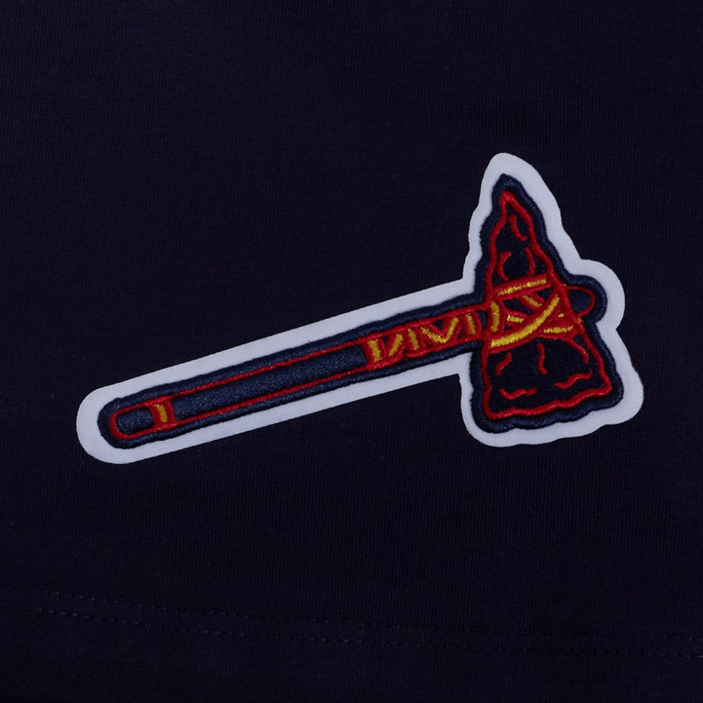 Atlanta Braves Pro Standard Women's Game Day Classics Baby Doll Cropped T-Shirt Navy