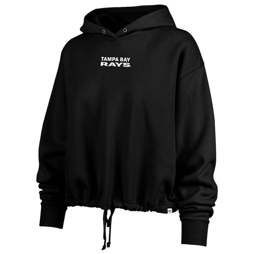Tampa Bay Rays Women's City Connect Venice Cropped Pullover Hoodie Black | 47 brand