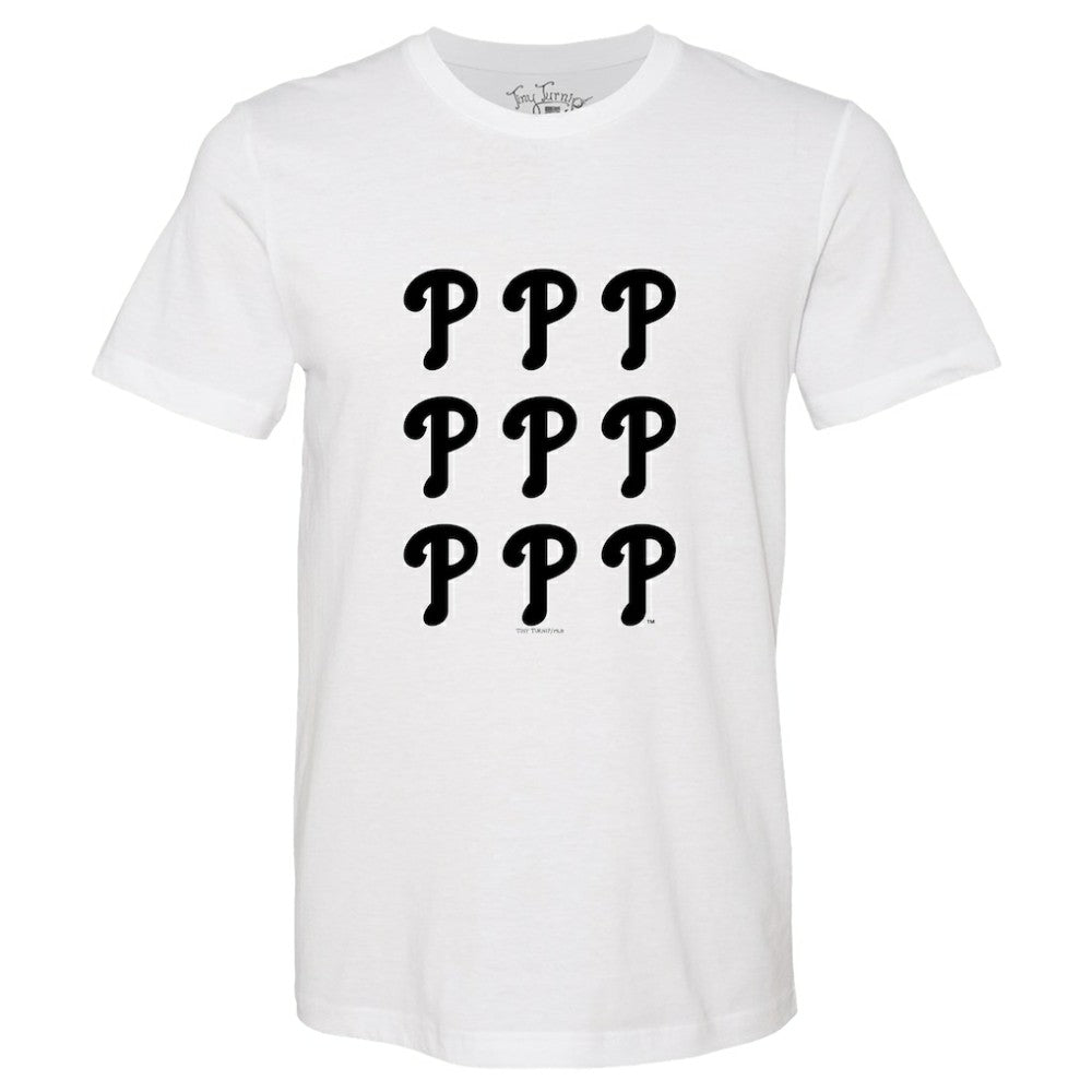 Philadelphia Phillies Tiny Turnip Women's Logo Grid T-Shirt White