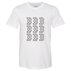 Boston Red Sox Tiny Turnip Women's Logo Grid T-Shirt White