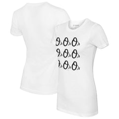 Baltimore Orioles Tiny Turnip Women's Logo Grid T-Shirt White