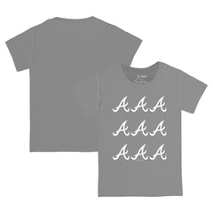 Atlanta Braves Tiny Turnip Youth Logo Grid  T-Shirt Gray