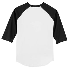 Los Angeles Dodgers Tiny Turnip Youth Logo Grid Raglan 3/4-Sleeve T-Shirt White/Black
