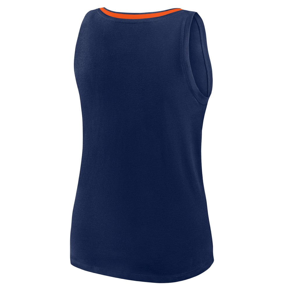 Houston Astros Women's Plus Sized Stellar Win V-Neck Tank Top Navy