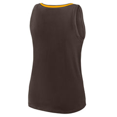 San Diego Padres Women's Plus Sized Stellar Win V-Neck Tank Top Brown
