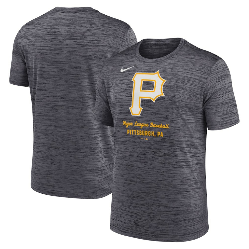 Pittsburgh Pirates Velocity Dri-FIT T-Shirt Gray | Nike