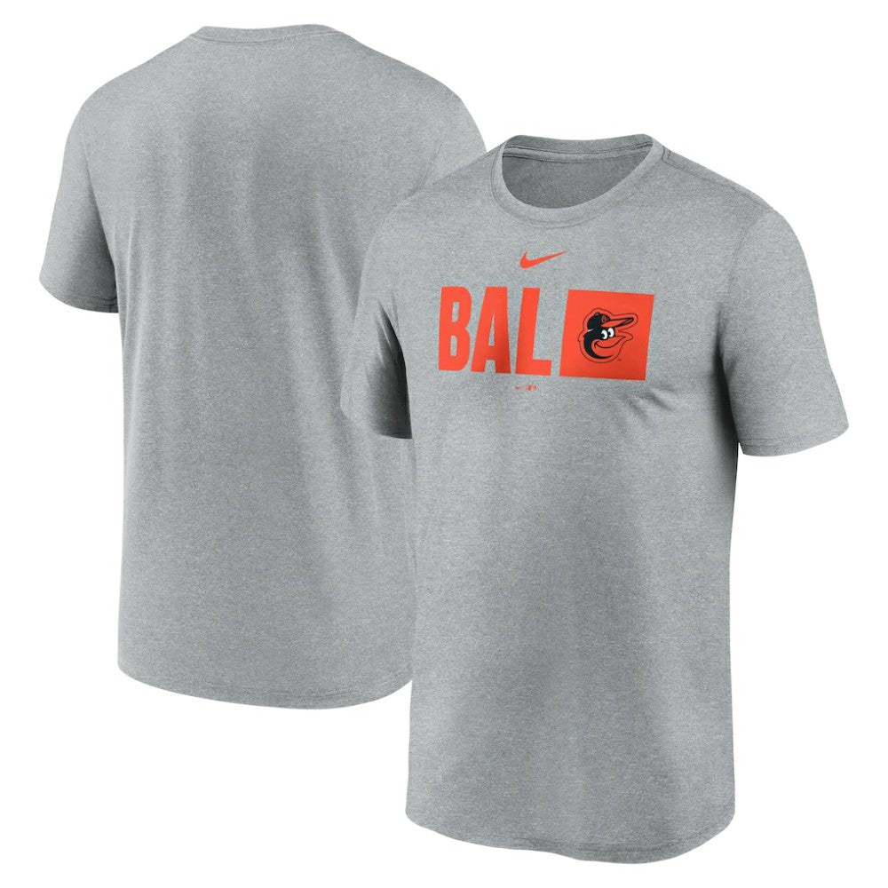 Baltimore Orioles Tricode Legend Performance T-Shirt Heather Gray | Nike