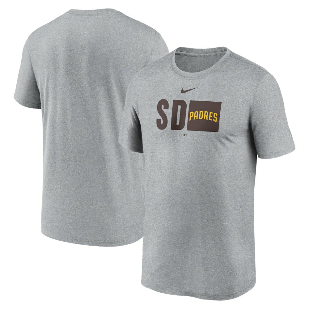 San Diego Padres Tricode Legend Performance T-Shirt Heather Gray | Nike