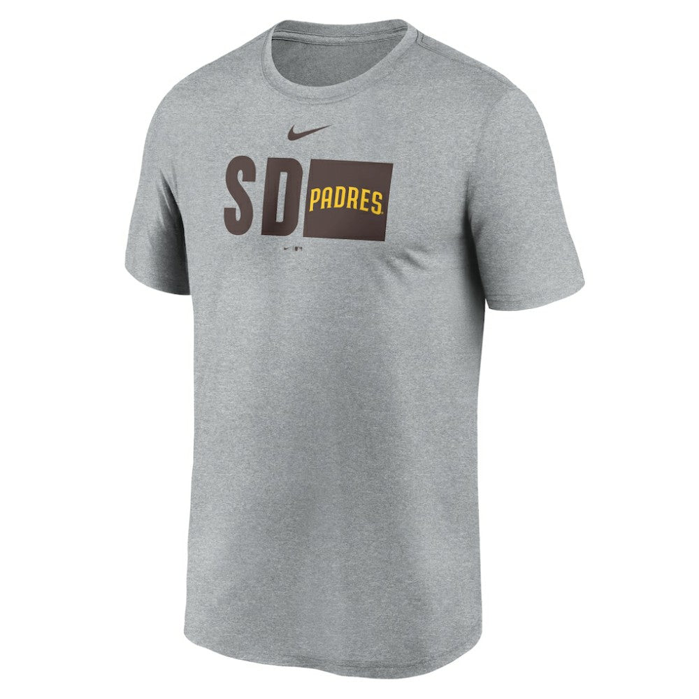 San Diego Padres Tricode Legend Performance T-Shirt Heather Gray | Nike