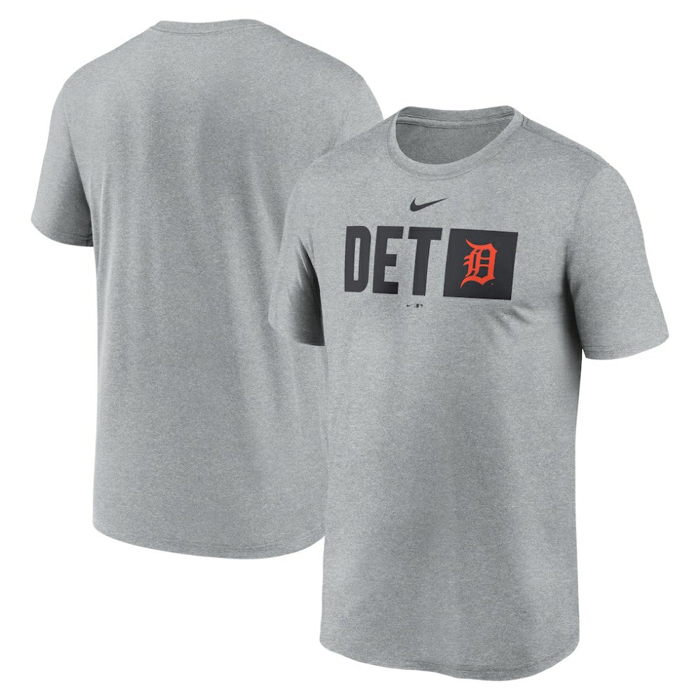 Detroit Tigers Tricode Legend Performance T-Shirt Heather Gray | Nike