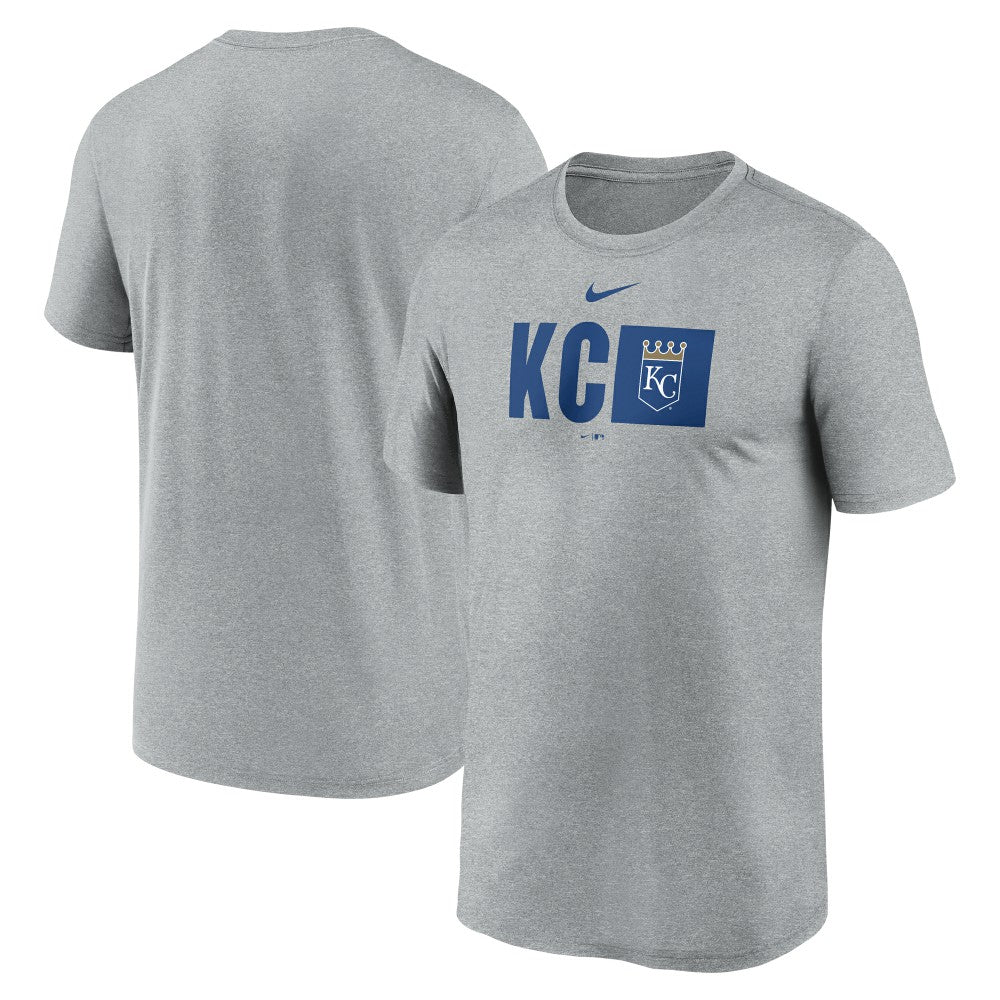 Kansas City Royals Tricode Legend Performance T-Shirt Heather Gray | Nike