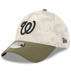 Washington Nationals 2025 Armed Forces Day 39THIRTY Flex Hat Light Beige/Olive | New Era