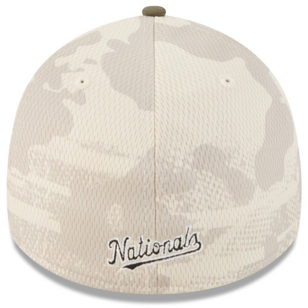 Washington Nationals 2025 Armed Forces Day 39THIRTY Flex Hat Light Beige/Olive | New Era