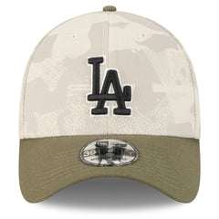 Los Angeles Dodgers 2025 Armed Forces Day 39THIRTY Flex Hat Light Beige/Olive | New Era
