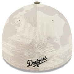 Los Angeles Dodgers 2025 Armed Forces Day 39THIRTY Flex Hat Light Beige/Olive | New Era