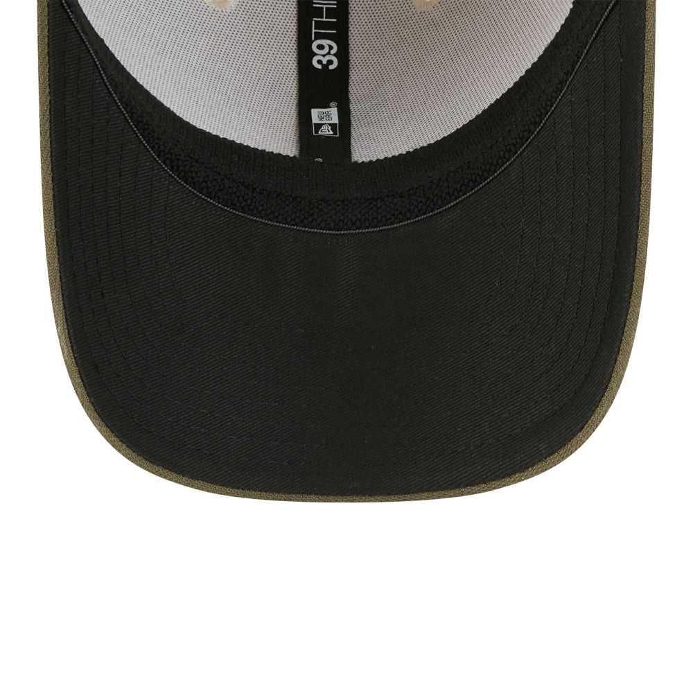Los Angeles Dodgers 2025 Armed Forces Day 39THIRTY Flex Hat Light Beige/Olive | New Era
