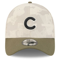Chicago Cubs 2025 Armed Forces Day 39THIRTY Flex Hat Light Beige/Olive | New Era