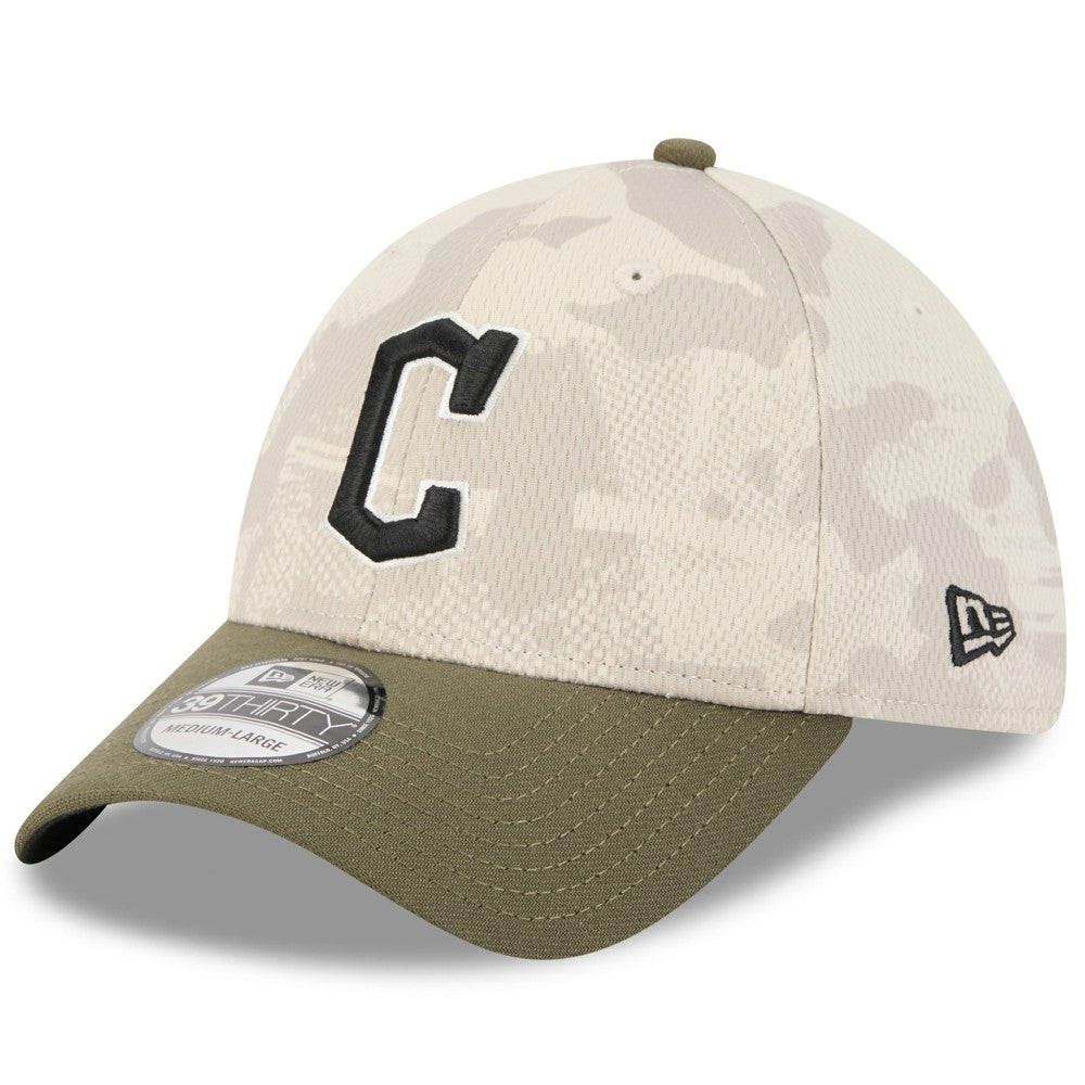 Cleveland Guardians 2025 Armed Forces Day 39THIRTY Flex Hat Light Beige/Olive | New Era