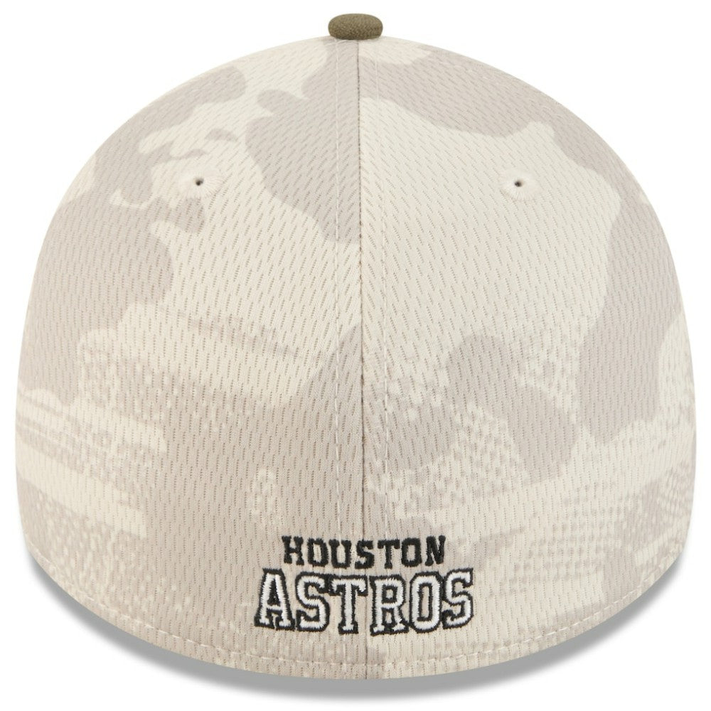 Houston Astros 2025 Armed Forces Day 39THIRTY Flex Hat Light Beige/Olive | New Era