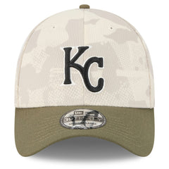 Kansas City Royals 2025 Armed Forces Day 39THIRTY Flex Hat Light Beige/Olive | New Era