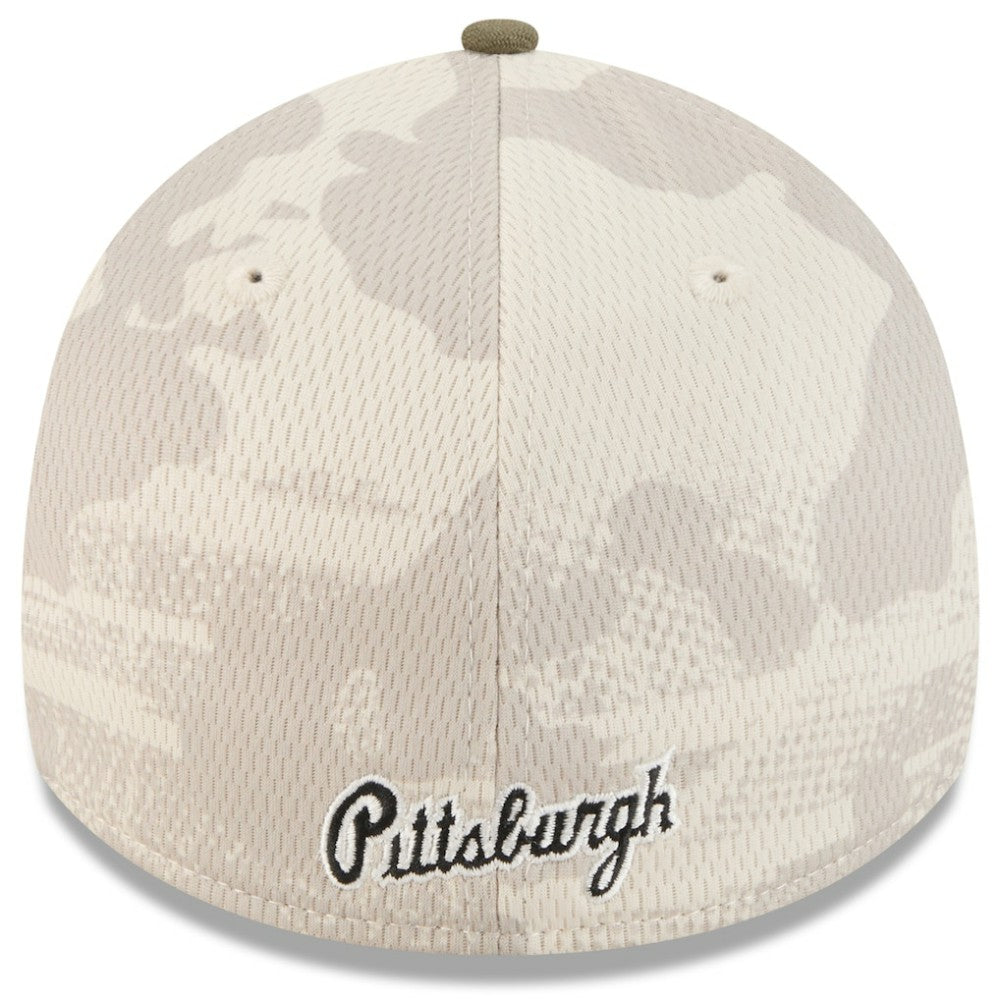Pittsburgh Pirates 2025 Armed Forces Day 39THIRTY Flex Hat Light Beige/Olive | New Era