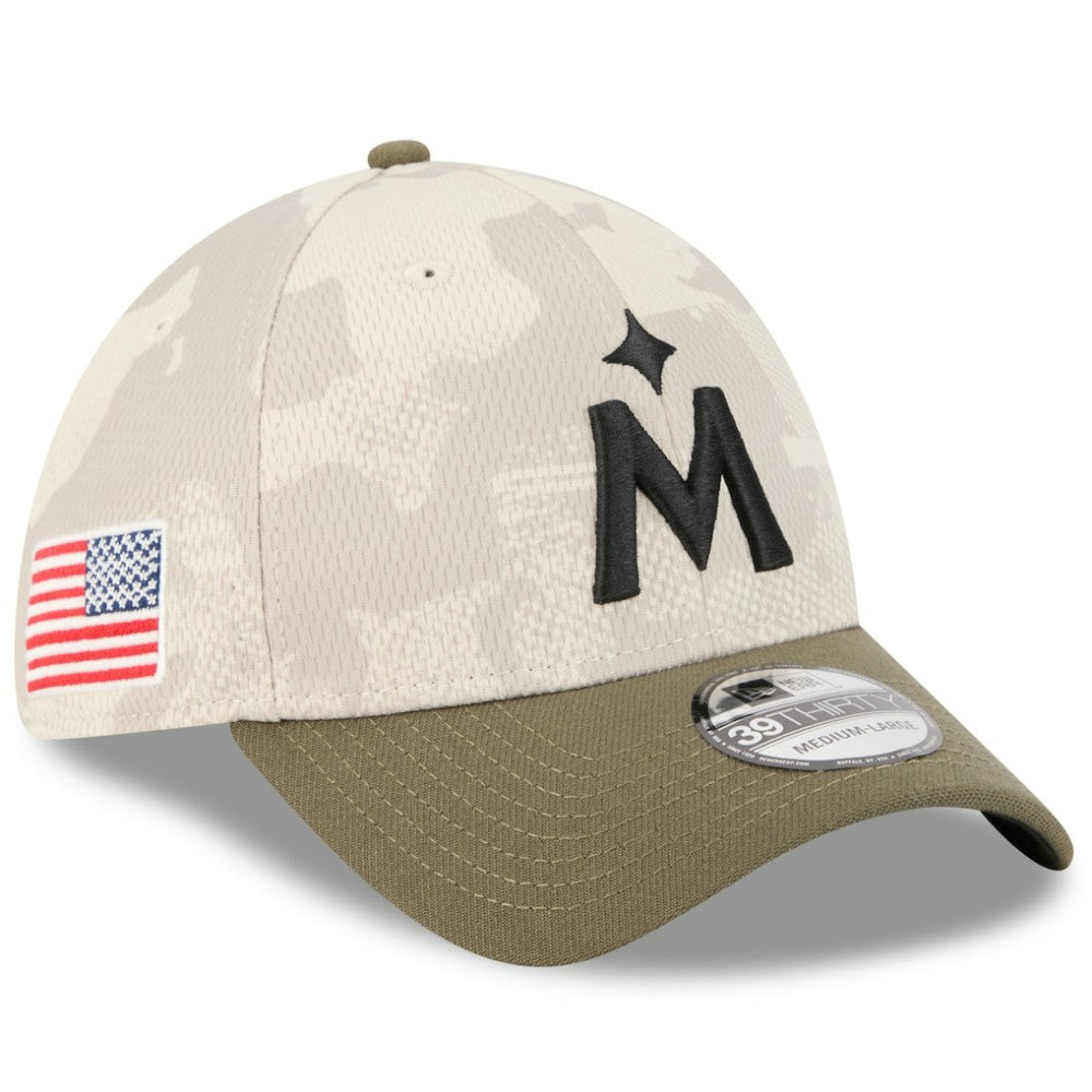 Minnesota Twins 2025 Armed Forces Day 39THIRTY Flex Hat Light Beige/Olive | New Era