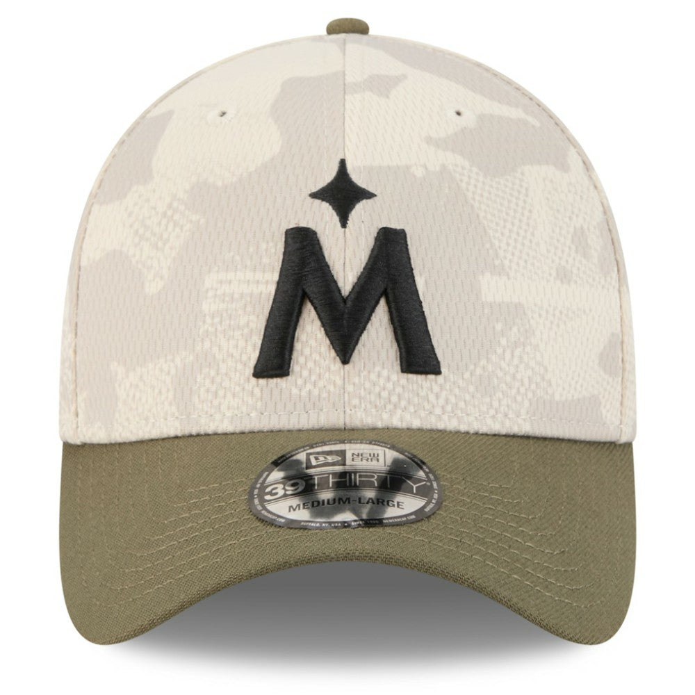 Minnesota Twins 2025 Armed Forces Day 39THIRTY Flex Hat Light Beige/Olive | New Era