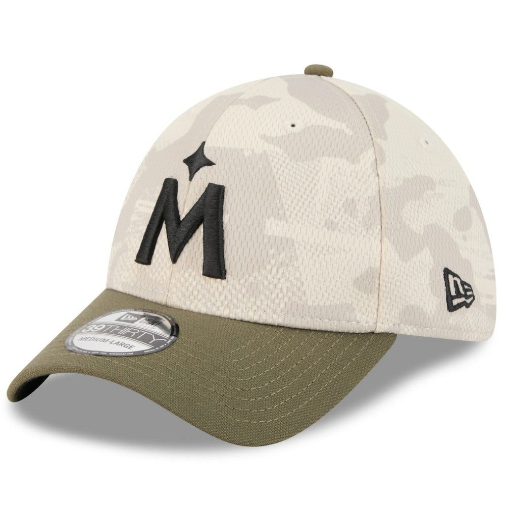 Minnesota Twins 2025 Armed Forces Day 39THIRTY Flex Hat Light Beige/Olive | New Era