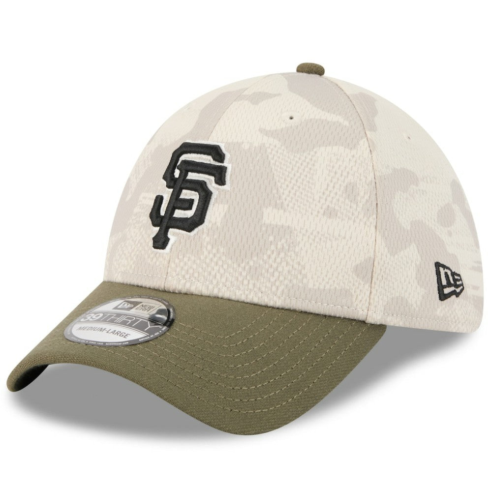 San Francisco Giants 2025 Armed Forces Day 39THIRTY Flex Hat Light Beige/Olive | New Era