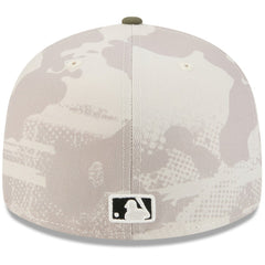 Miami Marlins 2025 Armed Forces Day 59FIFTY Fitted Hat Light Beige/Olive | New Era